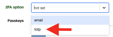 2FA user by TOTP