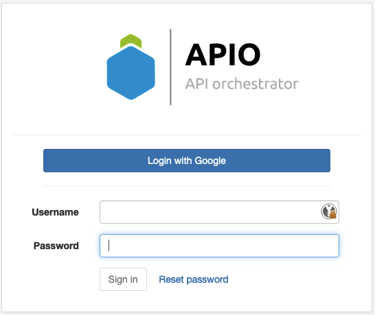 SSO login page