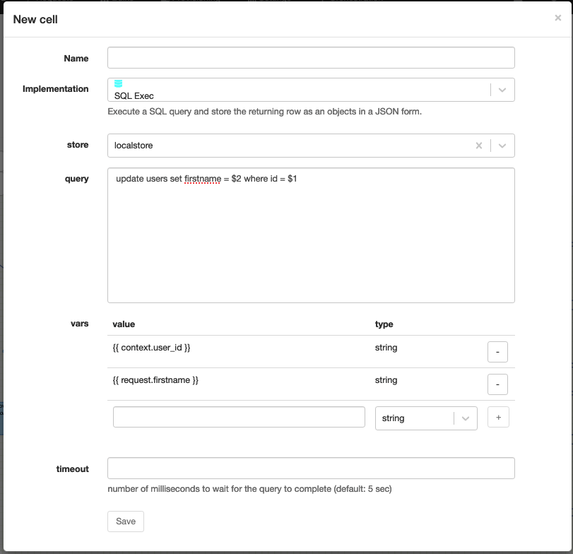 sql exec