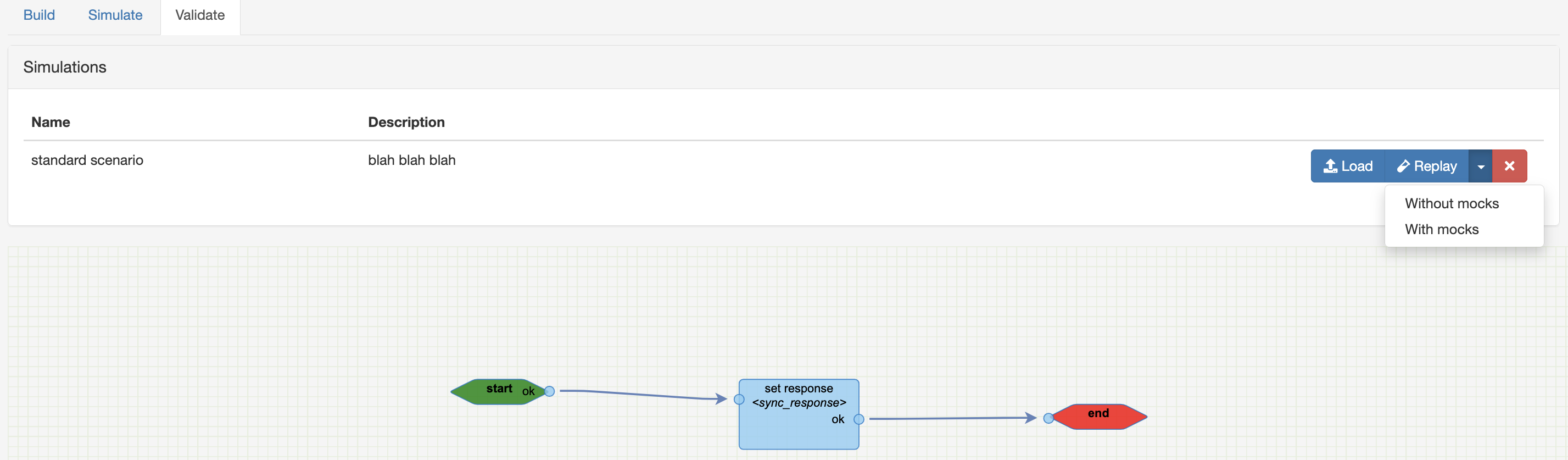 validation tab